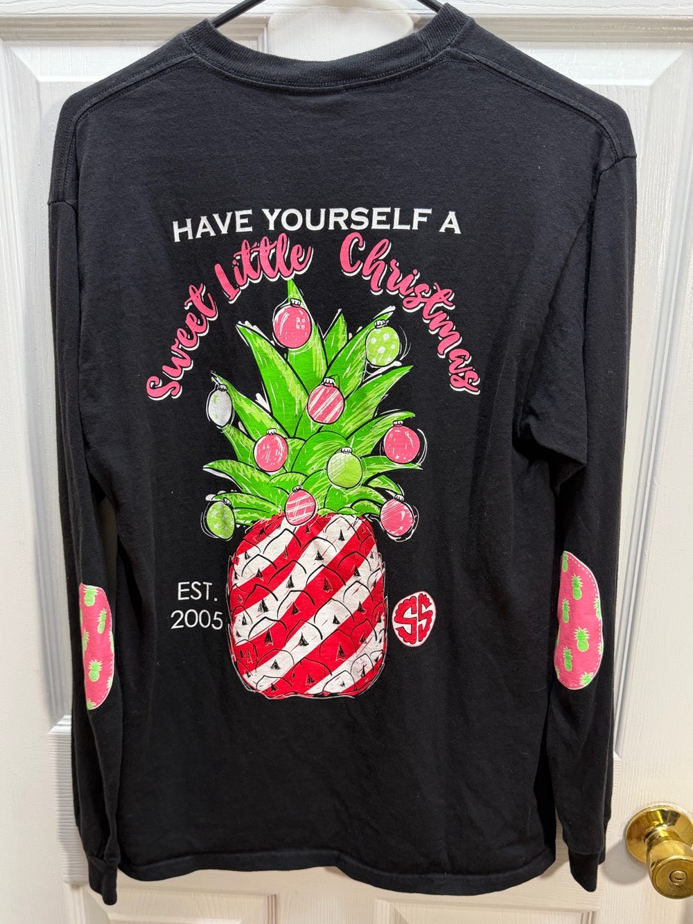 Simply Southern Black Holiday Pineapple Graphic Tee - Sweet Little Christmas